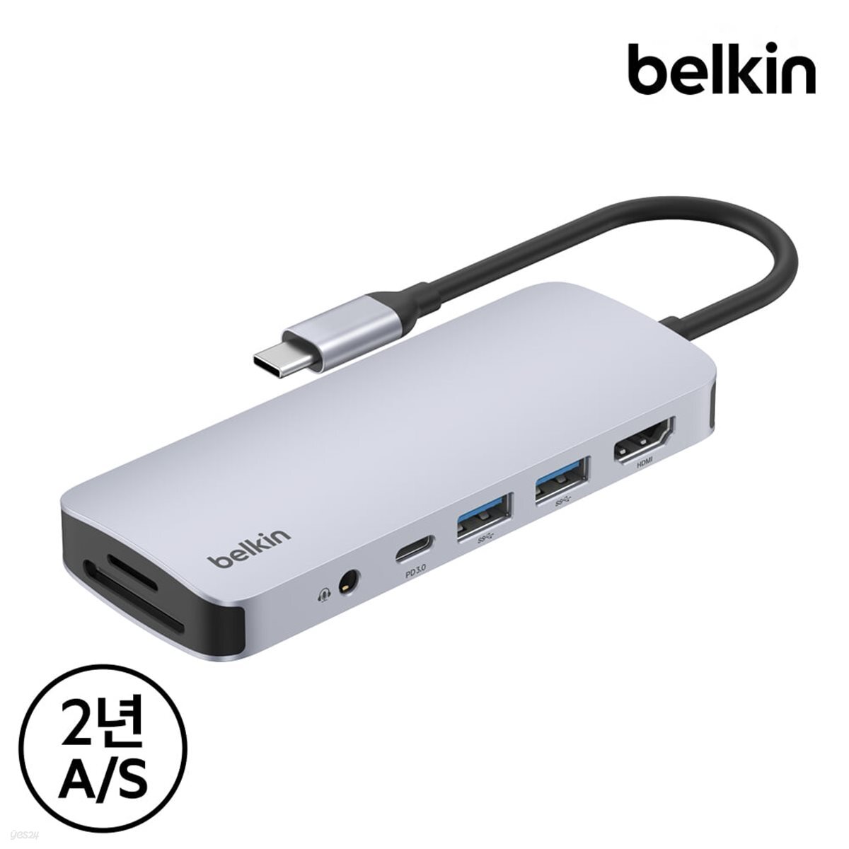 벨킨 7in1 C타입 멀티 허브 100W 충전 4K 60Hz AVC009fq 맥북 M4 윈도우 노트북 아이패드 호환