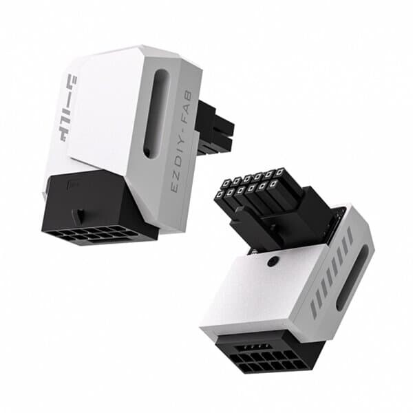 EZDIY-FAB SHIELD 12V-2X6 RVS 90도 어댑터 (화이트)