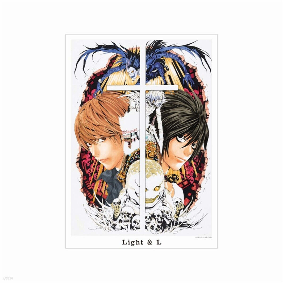 DEATH NOTE 夜神月&L A3マット加工ポスタ-