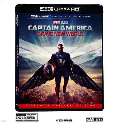 Captain America: Brave New World (캡틴 아메리카: 브레이브 뉴 월드) (4K Ultra HD+Blu-ray)(한글무자막)(4K Ultra HD)