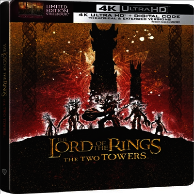 The Lord of the Rings: The Two Towers (Theatrical & Extended Versions) (반지의 제왕: 두 개의 탑) (2002)(Limited Edition Steelbook)(한글무자막)(4K Ultra HD)