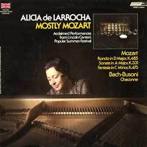 Alicia de Larrocha . Mostly Mozart 