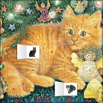 Ivory Cats by Lesley Anne Ivory: Hark the Herald Angels Sing advent calendar (with stickers)