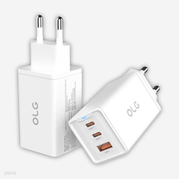 올지 65W 초고속 멀티 충전기 3포트 PD PPS 급속 충전 어댑터 USB C타입 8핀 5핀 스마트폰 핸드폰 태블릿