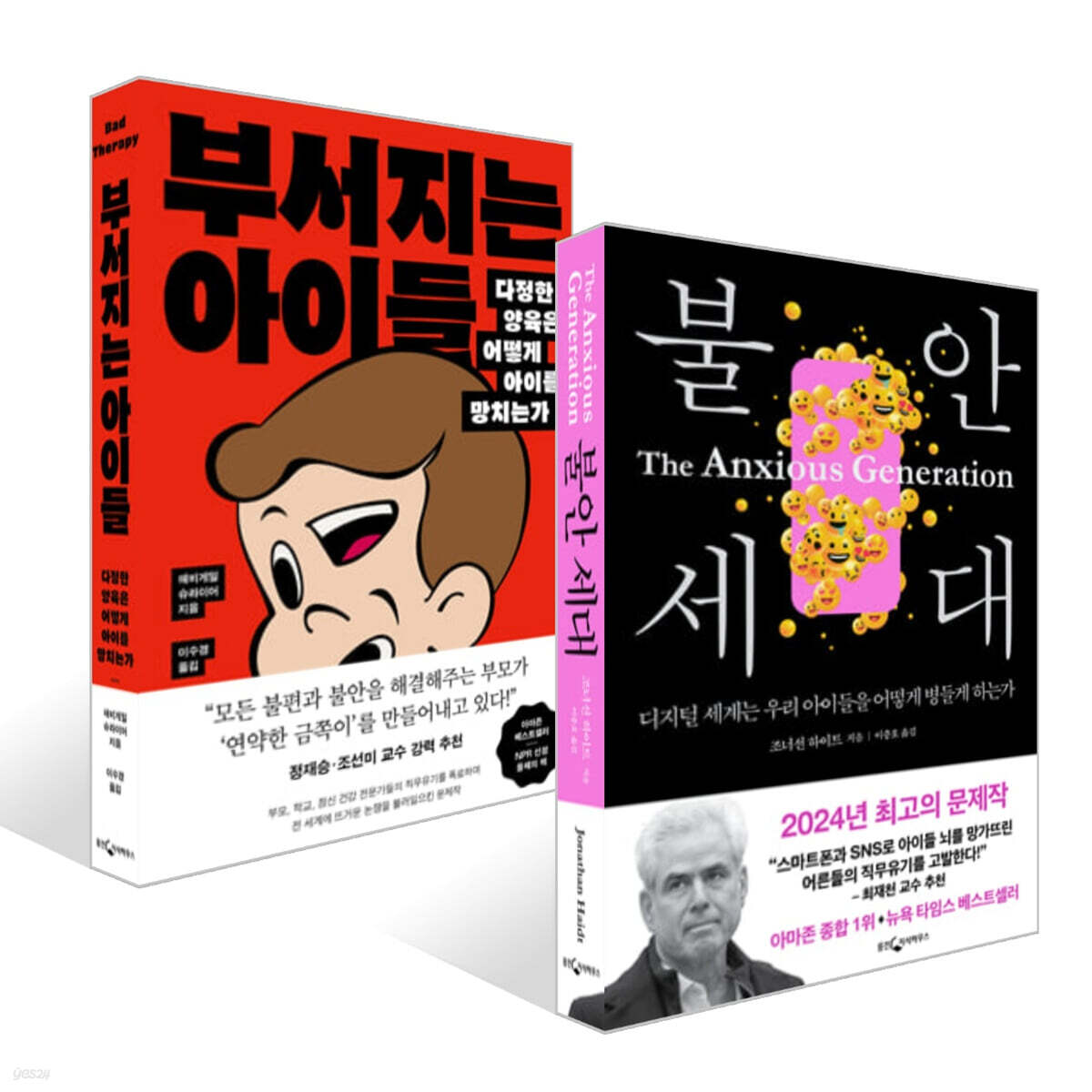 불안 세대 + 부서지는 아이들 세트