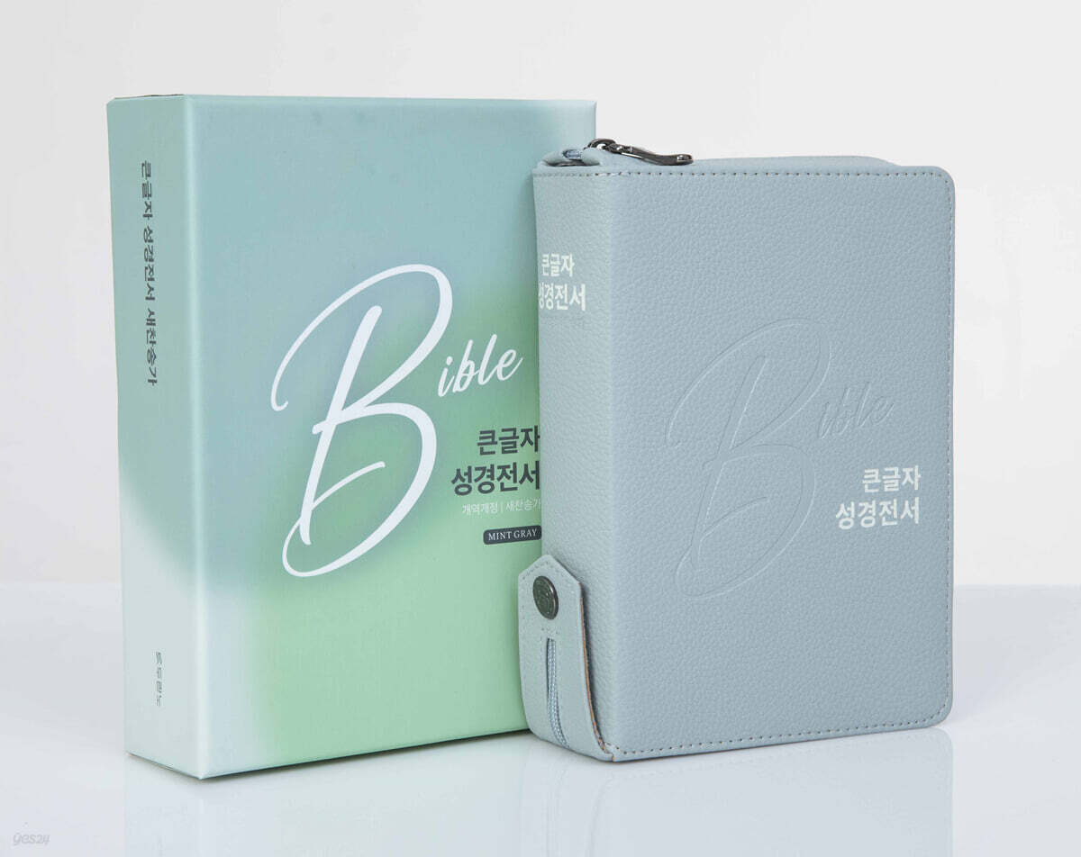 큰글자 성경전서 새찬송가 (NKR62EBU/합본/색인/민트 그레이//합성피혁)