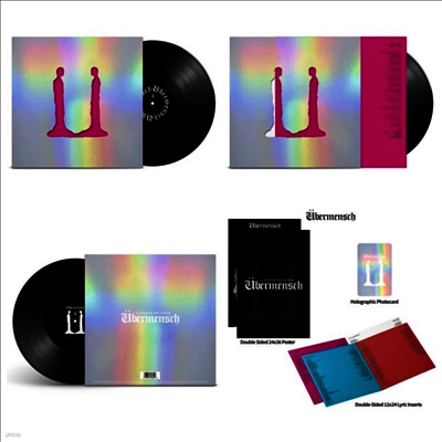 지드래곤 (G-DRAGON) - Ubermensch (Die-Cut Mirrorboard)(친필 넘버링+양면 포스터+홀로그래픽 포토카드+가사집)(Black LP)
