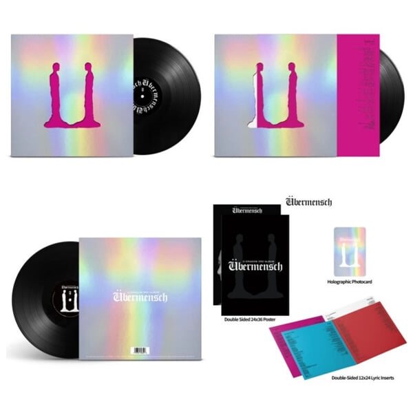 지드래곤 (G-DRAGON) - Ubermensch (Die-Cut Mirrorboard)(양면 포스터+홀로그래픽 포토카드+가사집)(Black LP)(미국반)