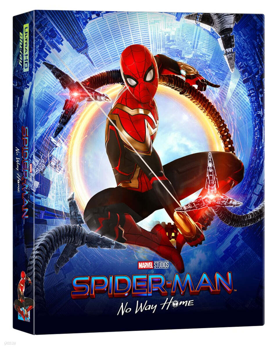 스파이더맨: 노 웨이 홈 (2Disc, 4K UHD+BD 풀슬립 A1 스틸북 넘버링 한정판) : 블루레이