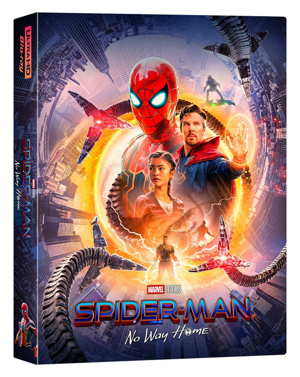 스파이더맨: 노 웨이 홈 (2Disc, 4K UHD+BD 렌티큘러 풀슬립 B1 스틸북 넘버링 한정판) : 블루레이