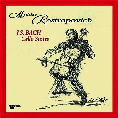 Mstislav Rostropovich — 바흐: 첼로 모음곡 1 - 6번 (Bach: Cello Suites Nos.1 - 6) - Mstislav Rostropovich 앨범 커버