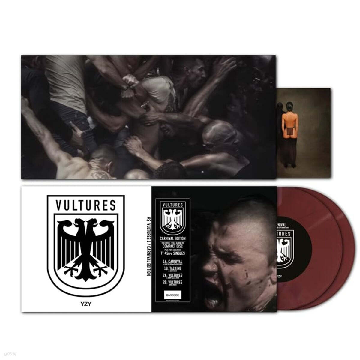 ¥$, Kanye West, Ty Dolla Sign (칸예 웨스트, 타이 달라 싸인) - Vultures 1 [7인치 마룬 컬러 2 Vinyl + CD]