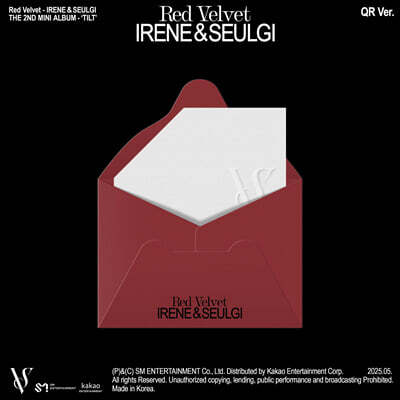레드벨벳-아이린&슬기 (Red Velvet - IRENE & SEULGI) - 미니앨범 2집 : TILT [QR Ver.](스마트앨범)