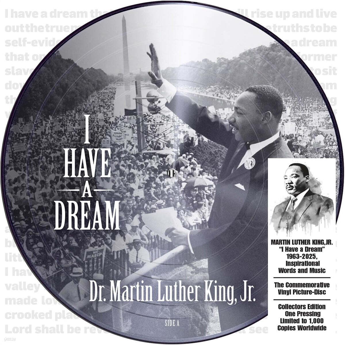 Martin Luther King Jr 마틴 루터킹 연설 (I Have a Dream 1963-2025, Inspirational Words and Music) [픽쳐디스크 LP]