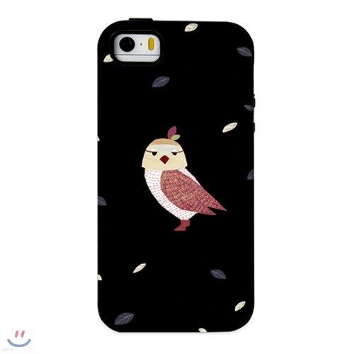 [a-step]̽ ̽Cute Owl Black - 5/5S