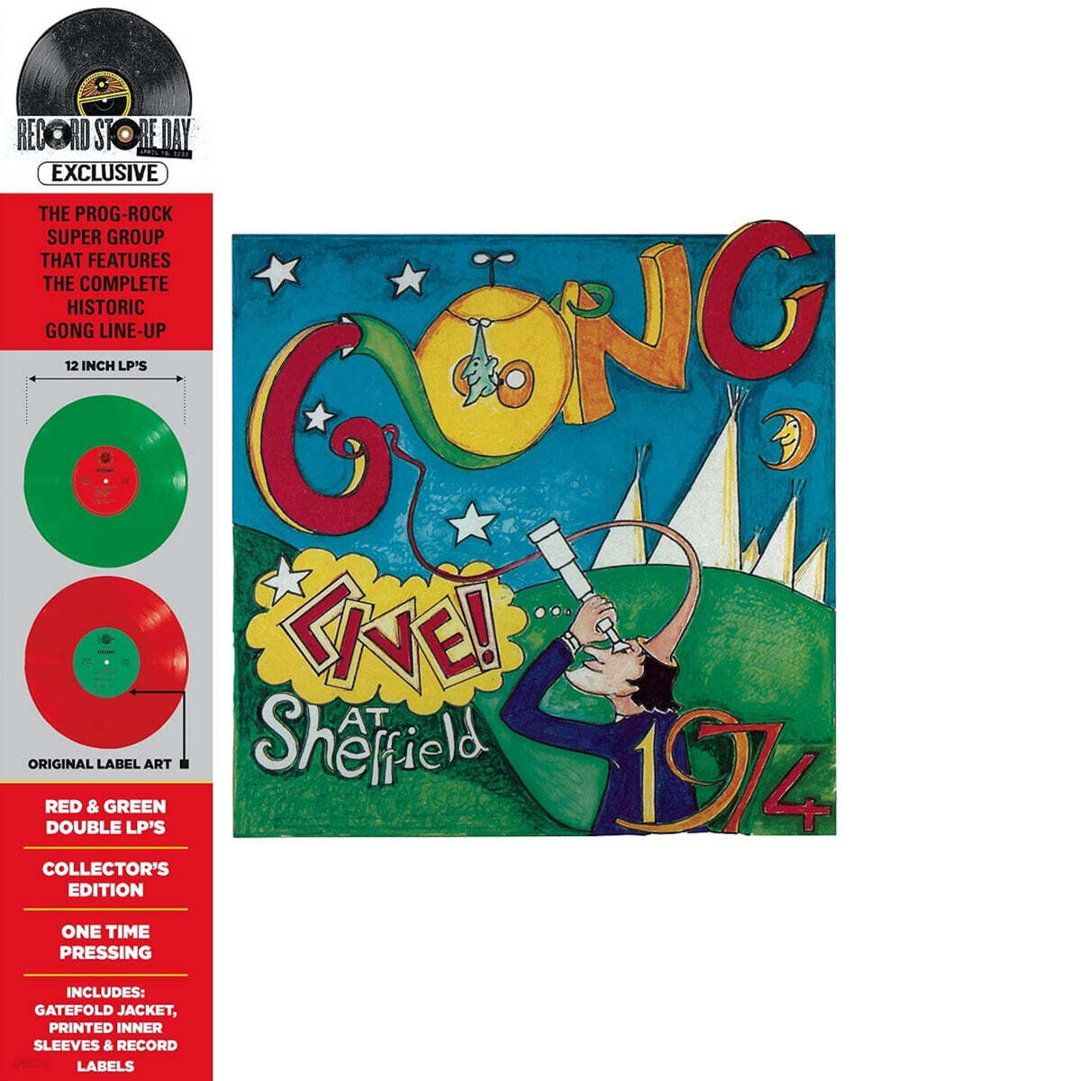 Gong (공) - Live! At Sheffield 1974 [레드 앤 그린 컬러 2LP]