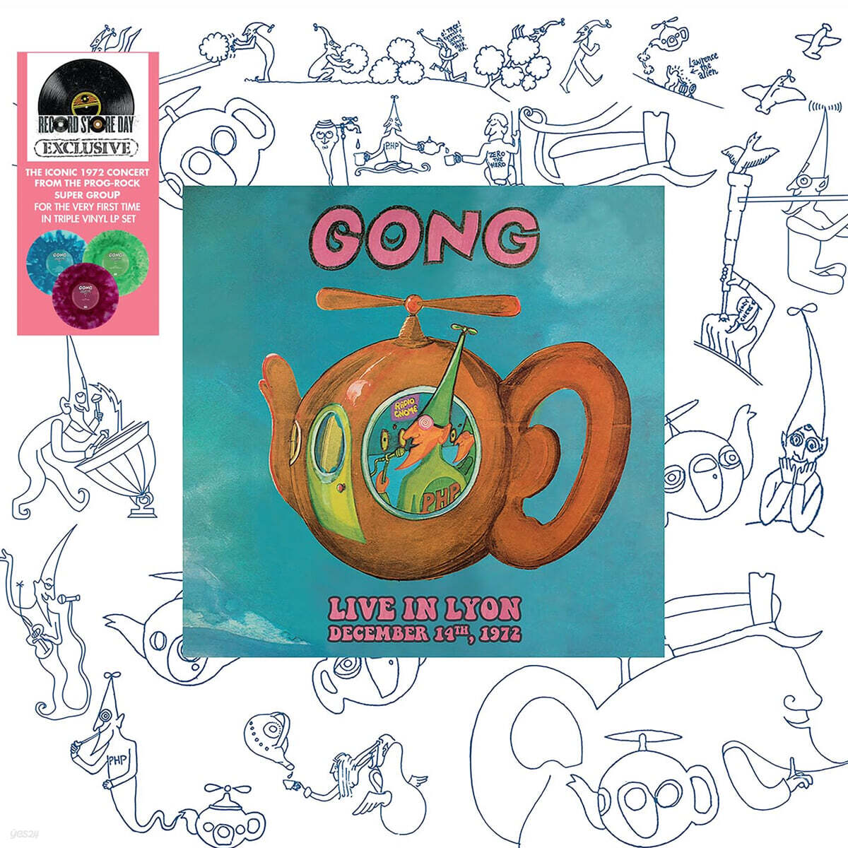 Gong (공) - Live In Lyon, December 14, 1972 [세 가지 컬러 3LP]