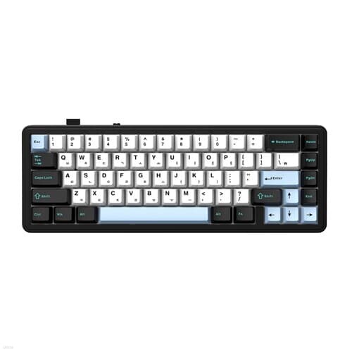AULA F65 유무선 독거미 한글 기계식 키보드 펀키스 국내 정품 스카이 블랙, 경해축