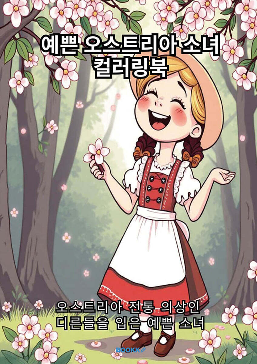 예쁜 오스트리아 소녀 컬러링북