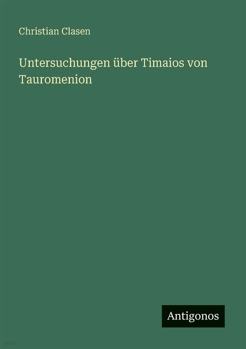 Untersuchungen über Timaios von Tauromenion