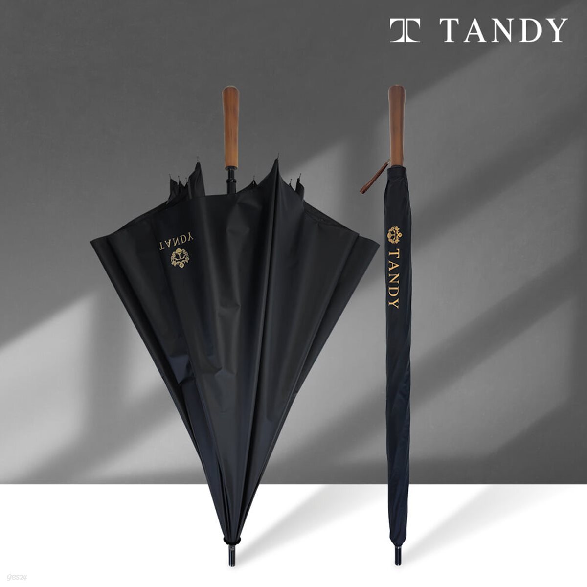 1+1 탠디 75 카본 자동 우드손잡이 장우산