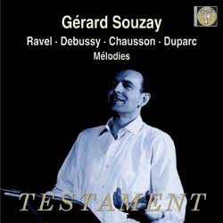 Gerard Souzay sings Ravel / Debussy / Chausson / Duparc