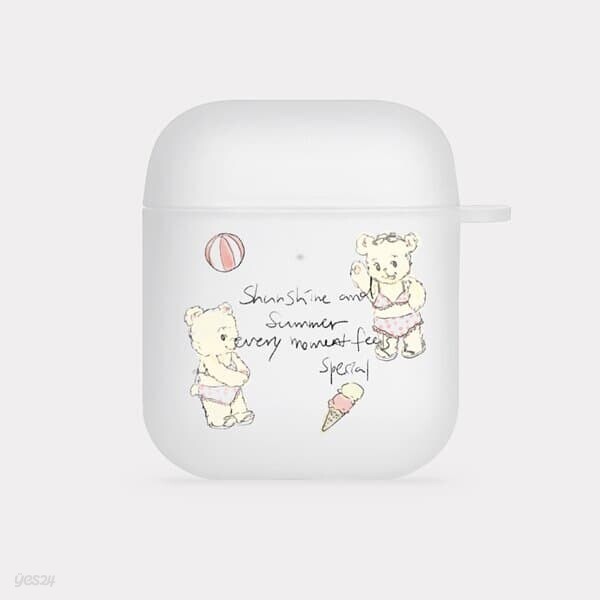 summer bear 에어팟 1 2 케이스 반투명