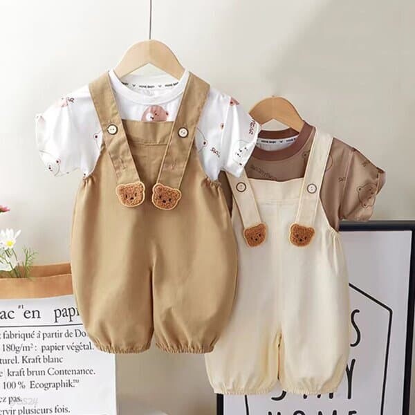 꼬미둥이 아동 반팔티셔츠 조거 멜빵세트 205794