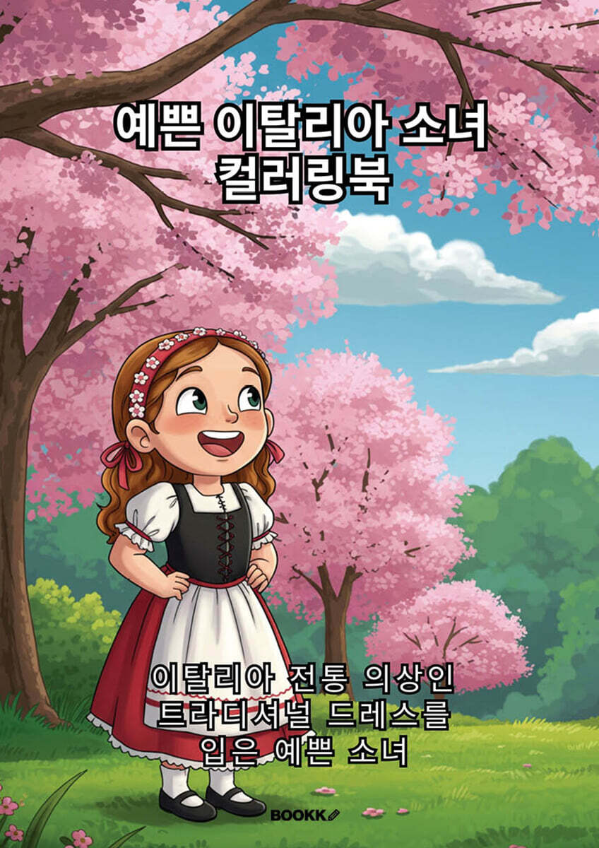 예쁜 이탈리아 소녀  컬러링북