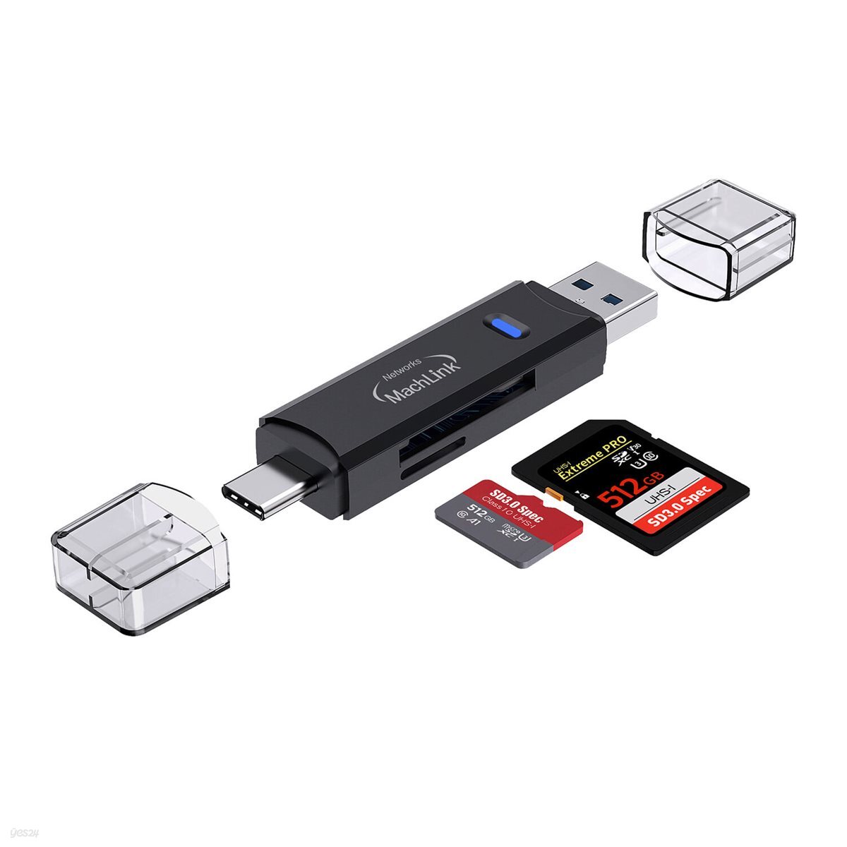 마하링크 USB3.1 Type-C + 3.0 A Micro SD 카드리더기 ML-R32AC4