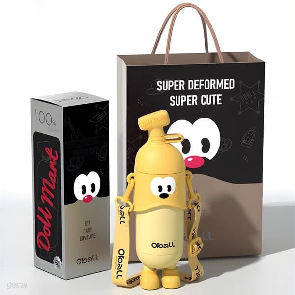 도도 오볼텀블러 400ml 스텐316 옐로우 보온 보냉 어린이 물병