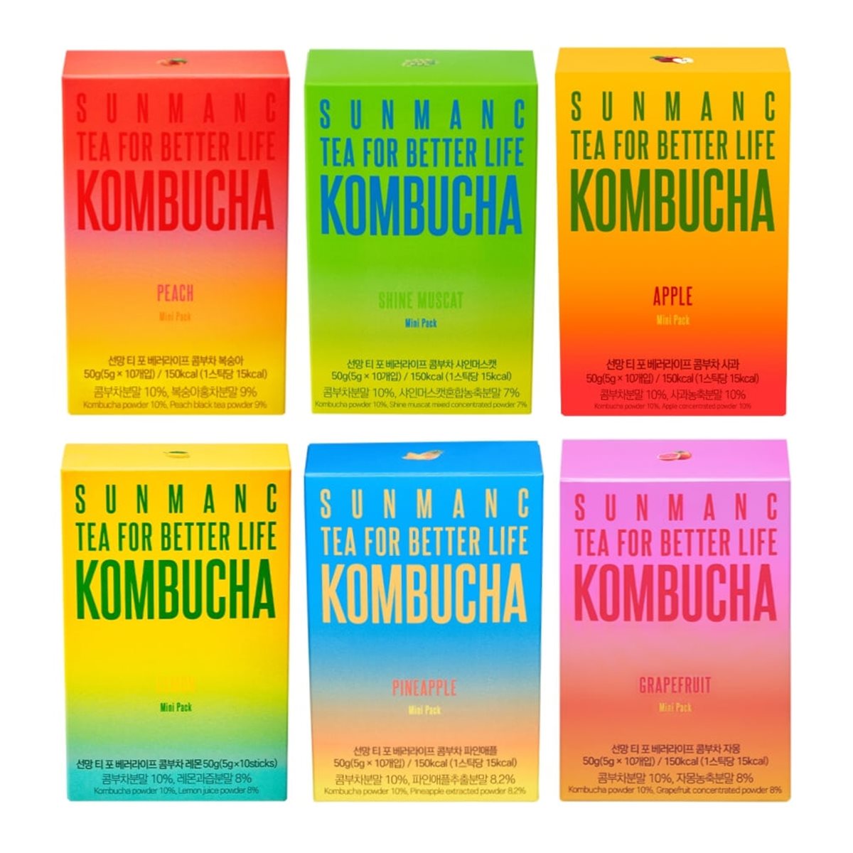 선망 콤부차 10개입 6종 체험팩 세트