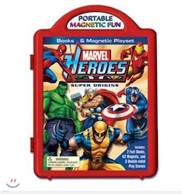 Marvel Heroes Super Origins Book & Magnetic Playset