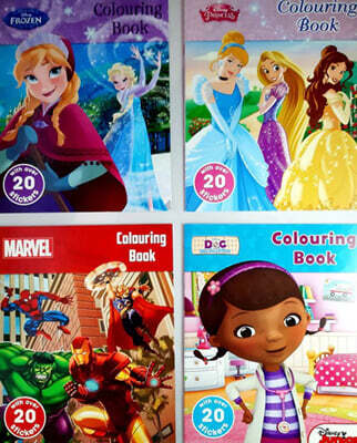 Disney Colouring Book : Marvel/Doc/Princess/Frozen Pack
