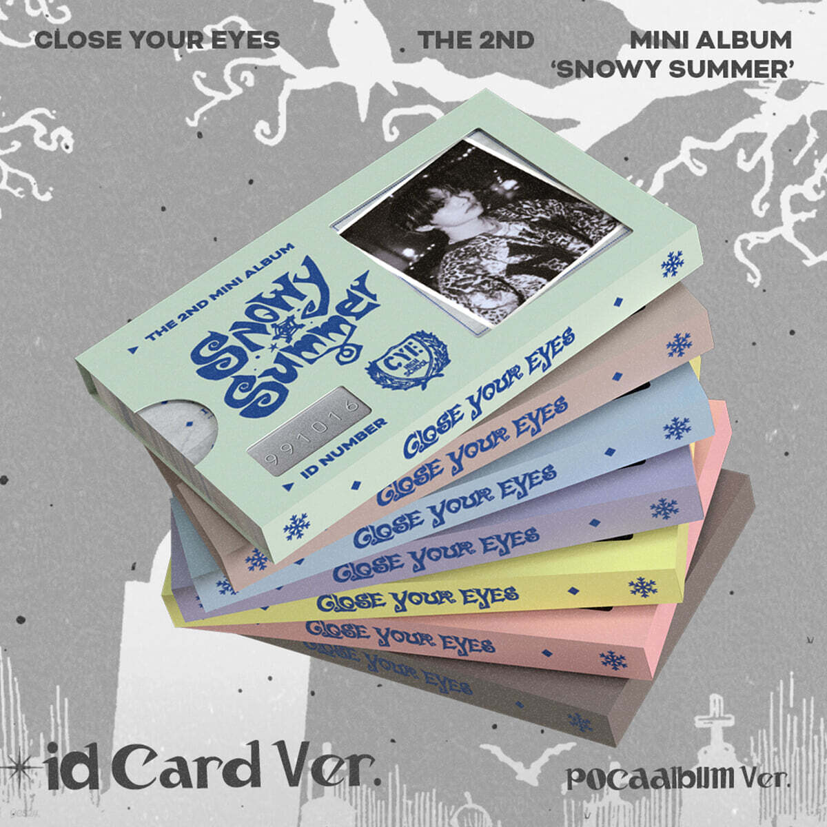 클로즈 유어 아이즈 (CLOSE YOUR EYES) - The 2nd Mini Album 'Snowy Summer' [ID Card Ver.](POCAALBUM) [7종 중 1종 랜덤발송]