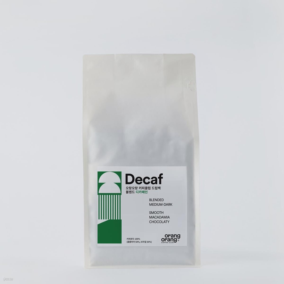 [오랑오랑 커피클럽] 커피 원두 미디엄다크 로스팅 블렌드 디카페인 Blended Decaffeination 500g