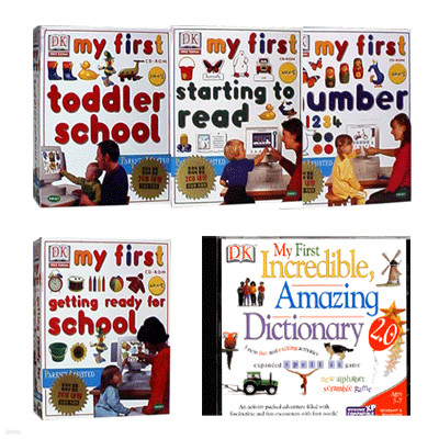 [DKƯ] my first 5 set (Dictionary, Starting to read, Toddler School, Getting Ready For School, Number)