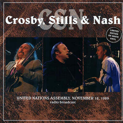 Crosby, Stills & Nash — United Nations Assembly, November 18, 1989 앨범 커버