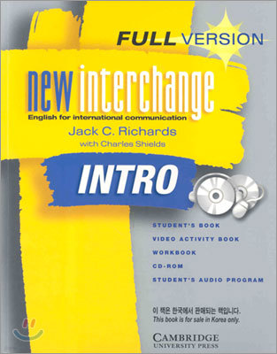 (2)New Interchange Intro : Full Version (Student Book+ Work Book+ Audio CD+ Video Activity Book)