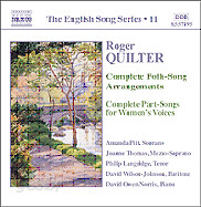 Amanda Pitt 로저 퀼터: 민요 편곡 전곡, 여성을 위한 파트송 전곡 (Roger Quilter: Complete Folk-Song Arrangements)