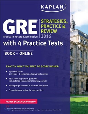 Kaplan GRE Strategies, Practice, and Review 2016