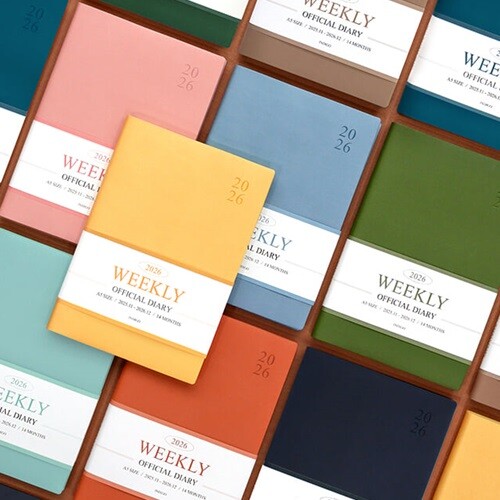 2026 오피셜 A5 위클리 다이어리 (날짜형 25절 주간) 업무용