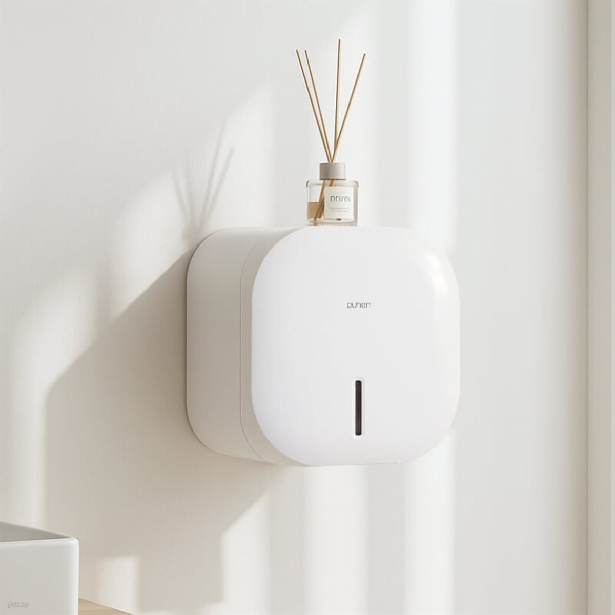★무료배송★ 퓨핸 무타공 점보롤티슈 케이스 대형 휴지 걸이 화장지 디스펜서