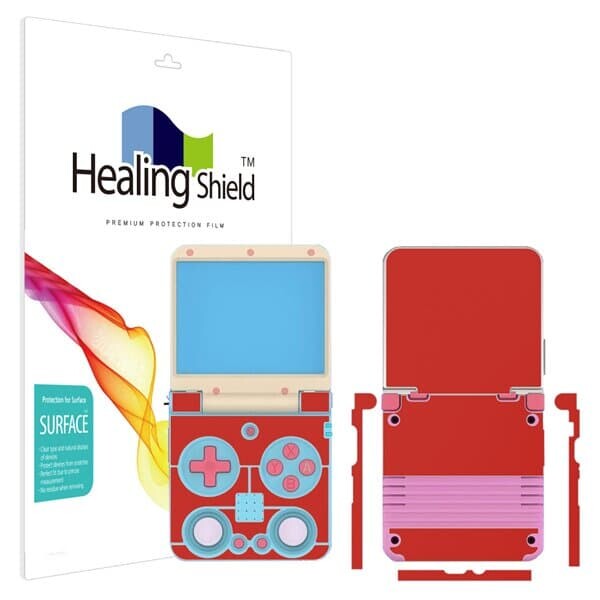 미유 플립 휴대용 레트로 게임기 레드 외부보호필름 1세트