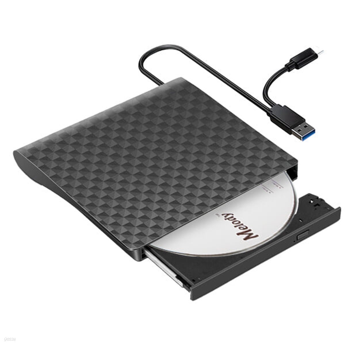 멜로디 USB3.0 A C타입 읽기전용 외장 ODD CD DVD 드라이브 ED03 10배 빠른 5G