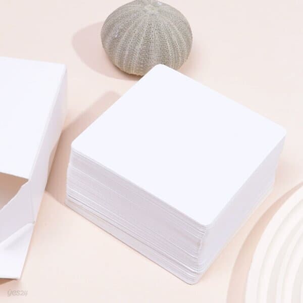 [팬시투데이] 아트페이퍼 양면 무지 종이카드 100매(6x6cm)