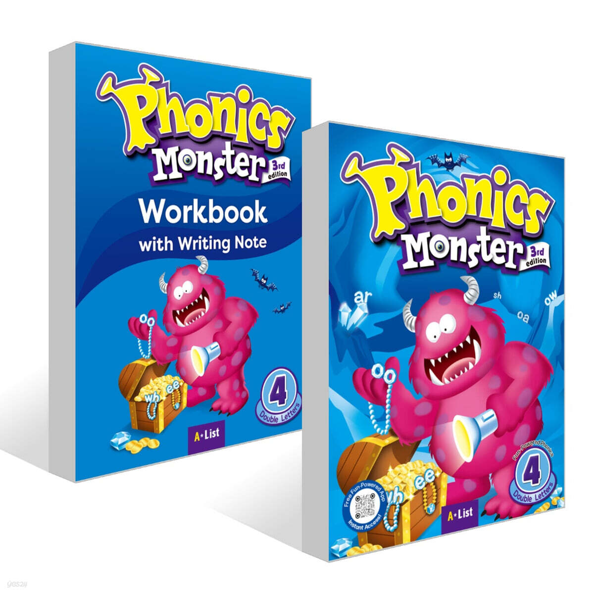 Phonics Monster 4 : Student Book, 3/E (with App) + Phonics Monster 4 : Workbook, 3/E 세트