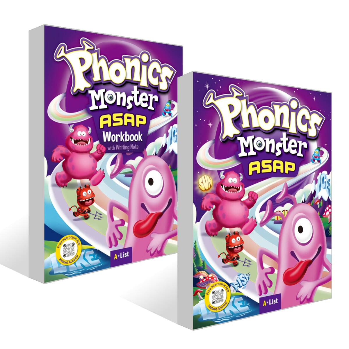 Phonics Monster ASAP Student Book (with App) + Phonics Monster ASAP Workbook 세트