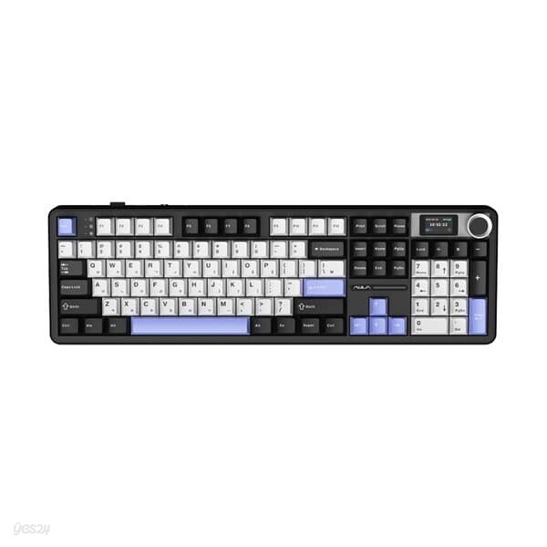 AULA F108Pro 유무선 아우라 독거미 LCD 기계식키보드 국내정품 오로라 블랙, 세이야축