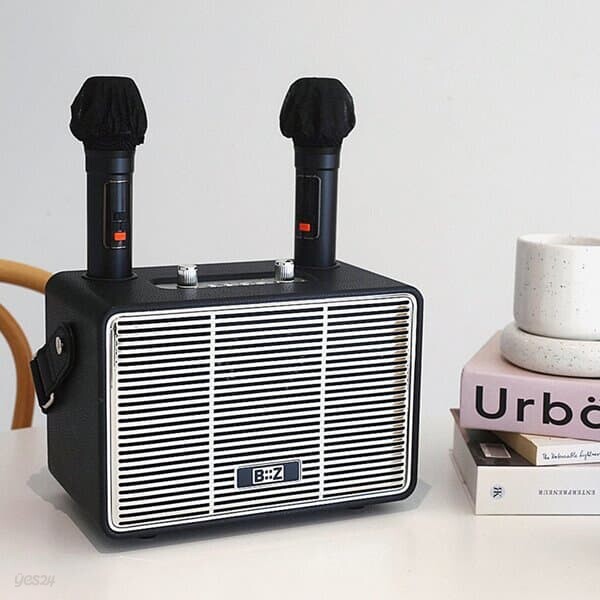 [BIIZ] 비즈 블루투스 무선 마이크 스피커 휴대용 듀얼노래방 BZ-K4210